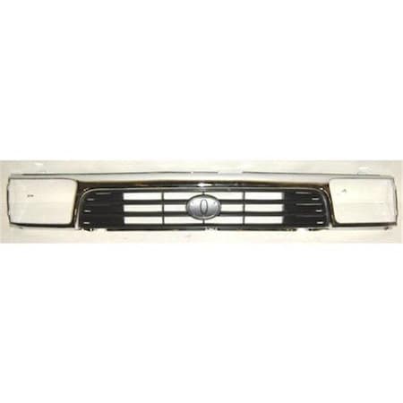 Sherman Parts SHE8104-99-11 Grille with Headlamp Doors for 1992-1995 Toyota 4Runner, Chrome & Black SHE8104-99-11